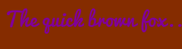 Image with Font Color 800099 and Background Color 852C00
